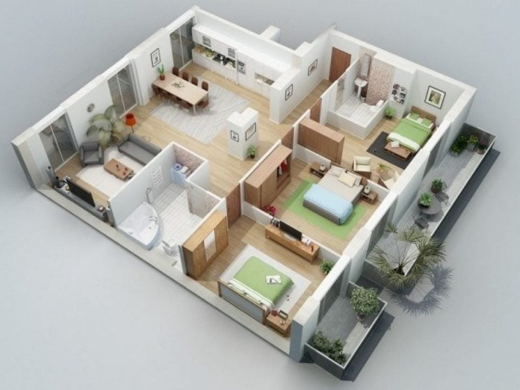 Gambar Denah Rumah Luas yang Minimalis