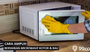 cara membersihkan microwave