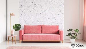 dekorasi ruang tamu warna pink