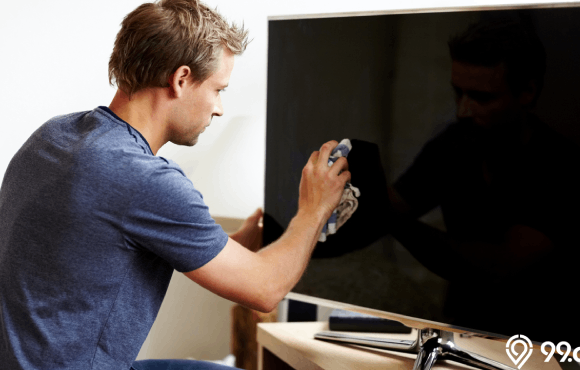 cara membersihkan layar tv led