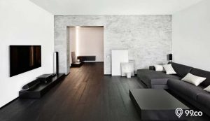 inspirasi desain kamar monokrom