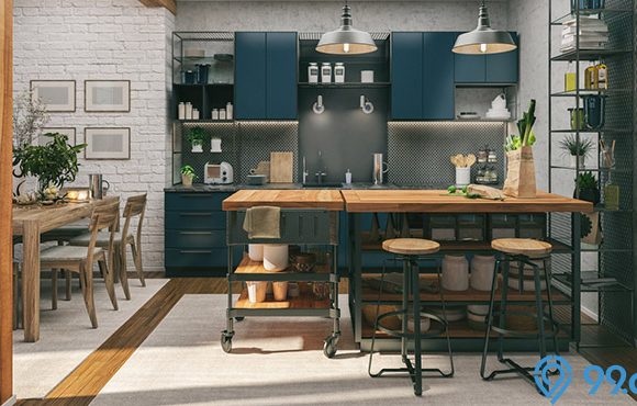 kombinasi warna cat dapur rumah sempit