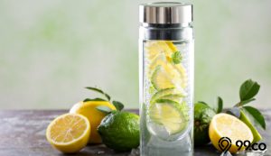 manfaat infused water lemon