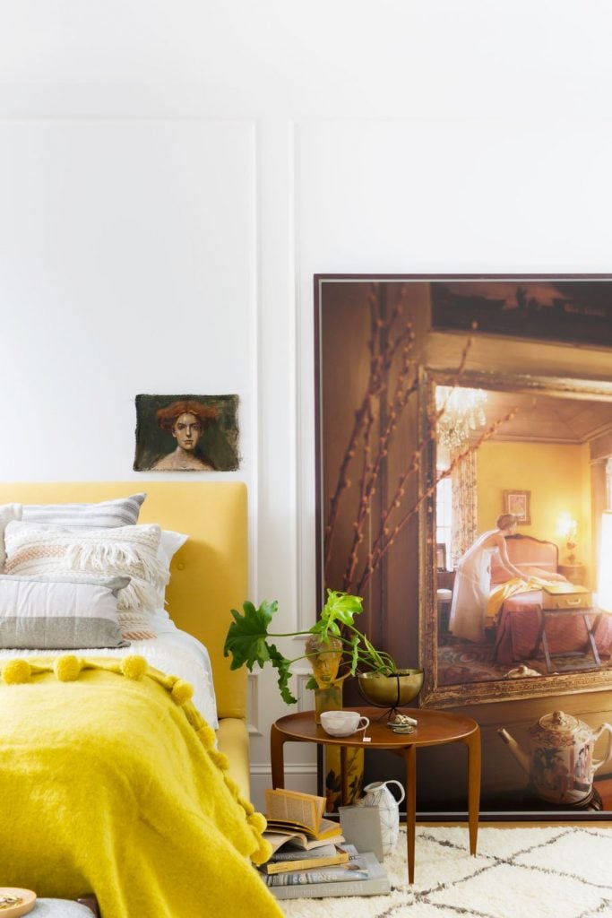 perpaduan boho di kamar tidur
