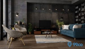 ruangan bernuansa hitam