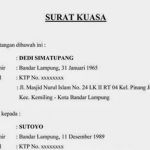 contoh surat kuasa