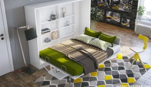 tempat tidur lipat dinding
