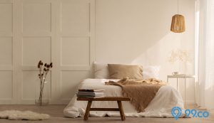 interior kamar krem