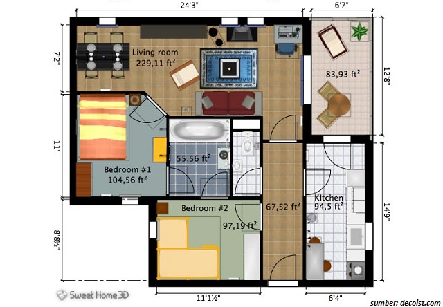 Aplikasi desain rumah Sweet Home 3D